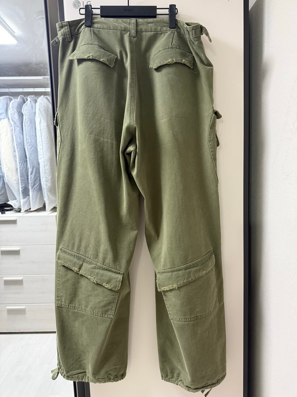 논노드 더블 포켓 카고 팬츠 빈티지 카키 3 상품이미지2