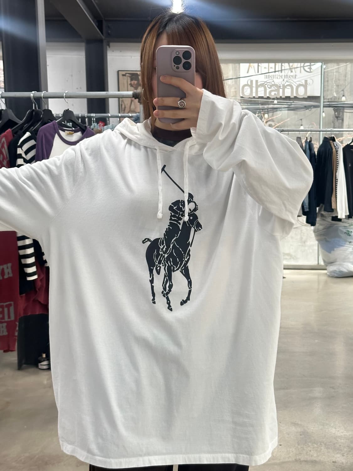 폴로랄프로렌 빅포니 후드 롱슬리브 티셔츠 상품이미지3