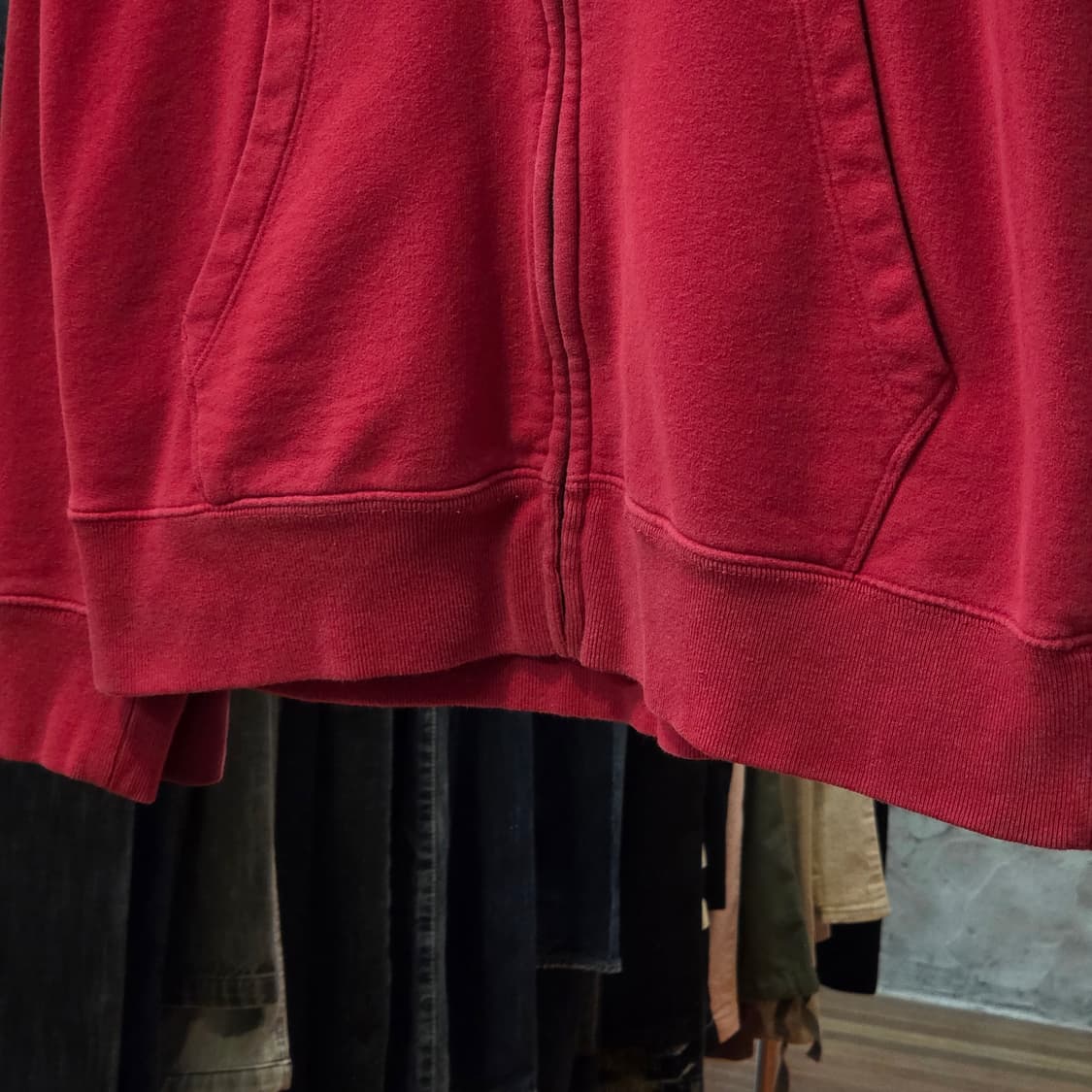 GAP 레드 빅로고 자수 후드집업 상품이미지4