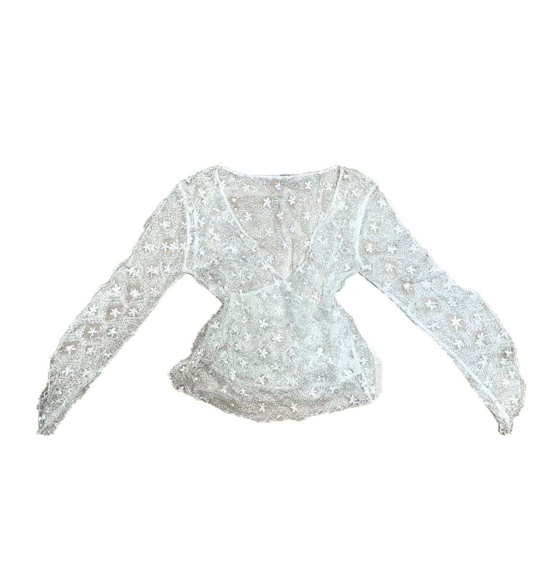 빈티지 레이스 시스루 레이어드 탑  상품이미지1