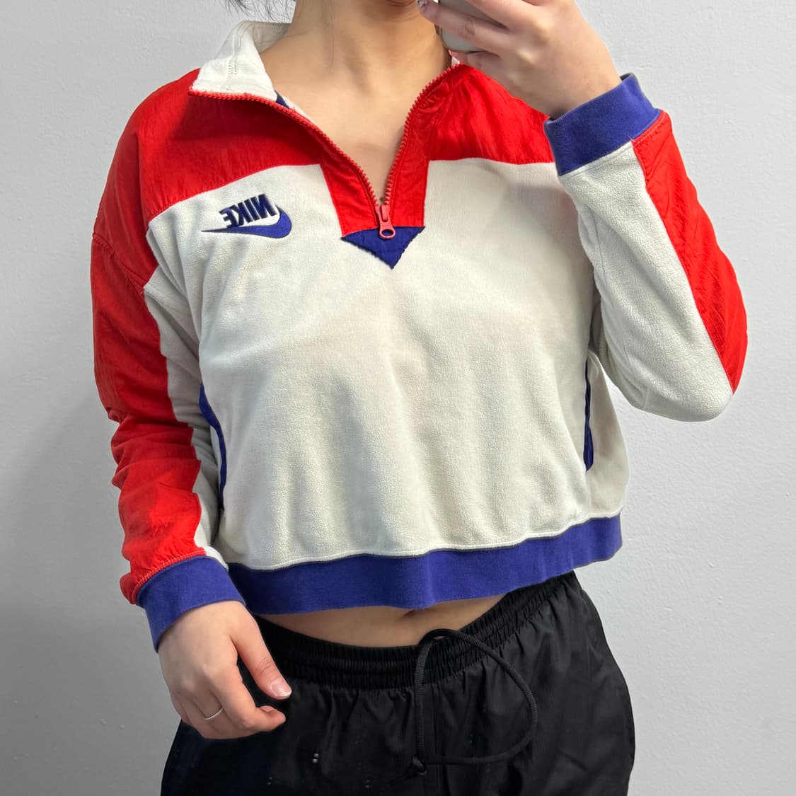 [L] 나이키 반집업 크롭 후리스 상품이미지2