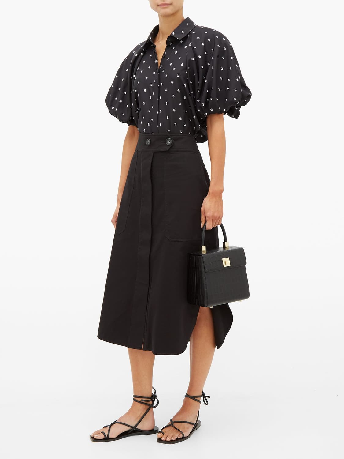 (정품)리매튜스 LEE MATHEWS 블랙 실크블라우스 상품이미지8