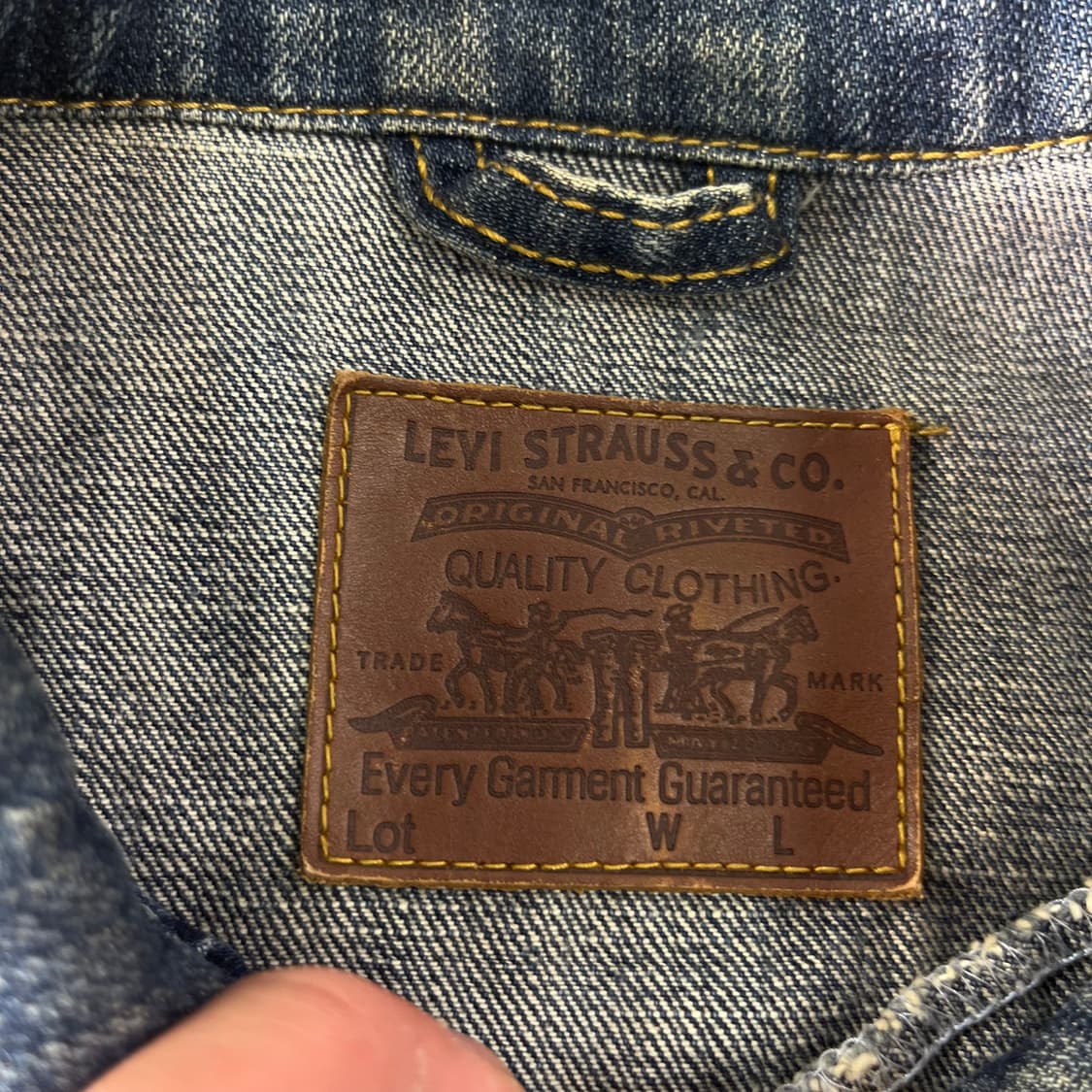 W 95 리바이스 USA 501 데님 트러커 자켓 상품이미지3