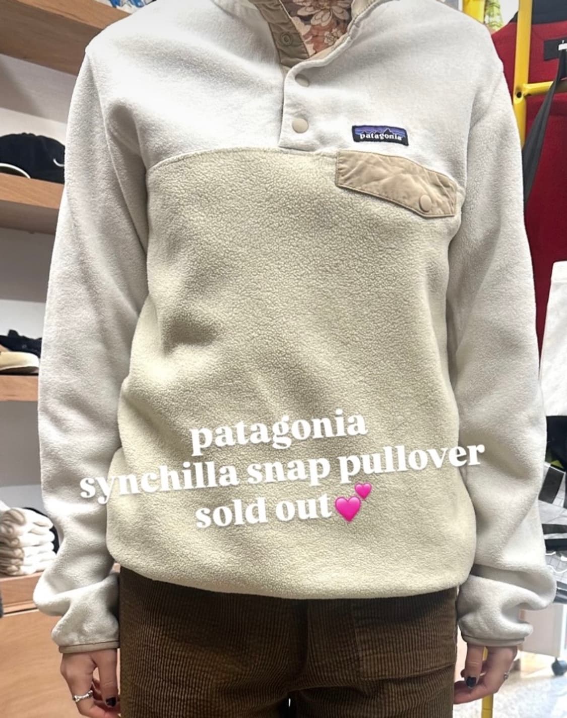 남xs/여s) 빈티지 파타고니아 신칠라 베이지/화이트 상품이미지8