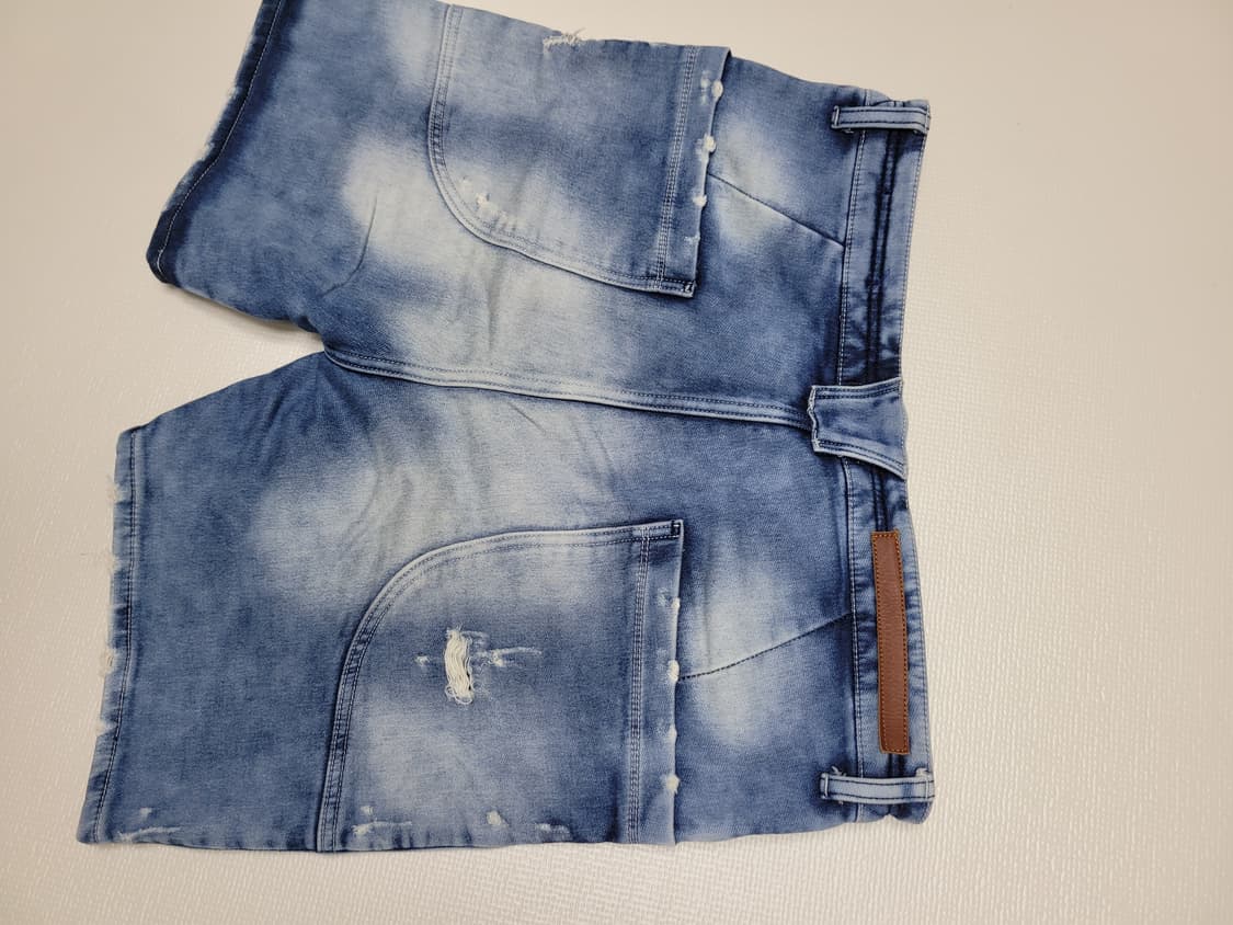 자라맨 ZARAMAN 남자 니트조직 청 반바지 34 블루 상품이미지10