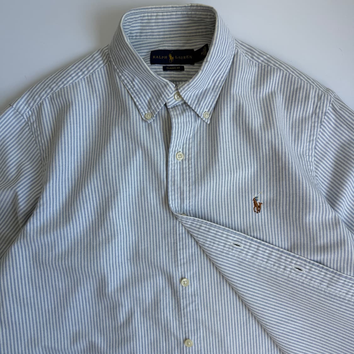 Polo 폴로 랄프로렌 신형 소라 스트라이프 옥스포드 셔츠 상품이미지3
