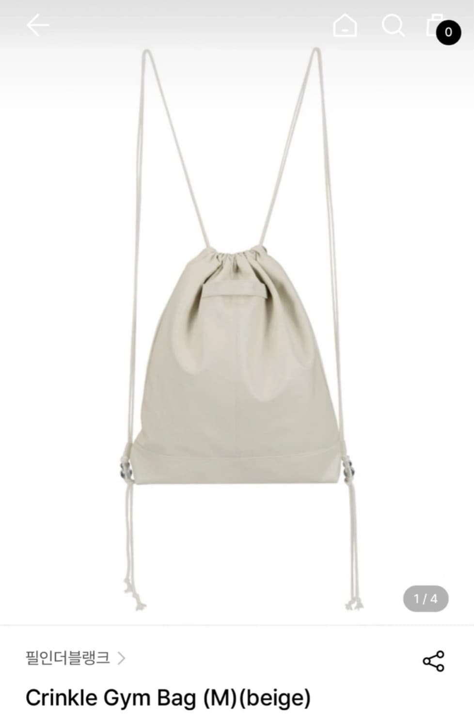 필인더블랭크 가방 Crinkle Gym Bag (M) 상품이미지1