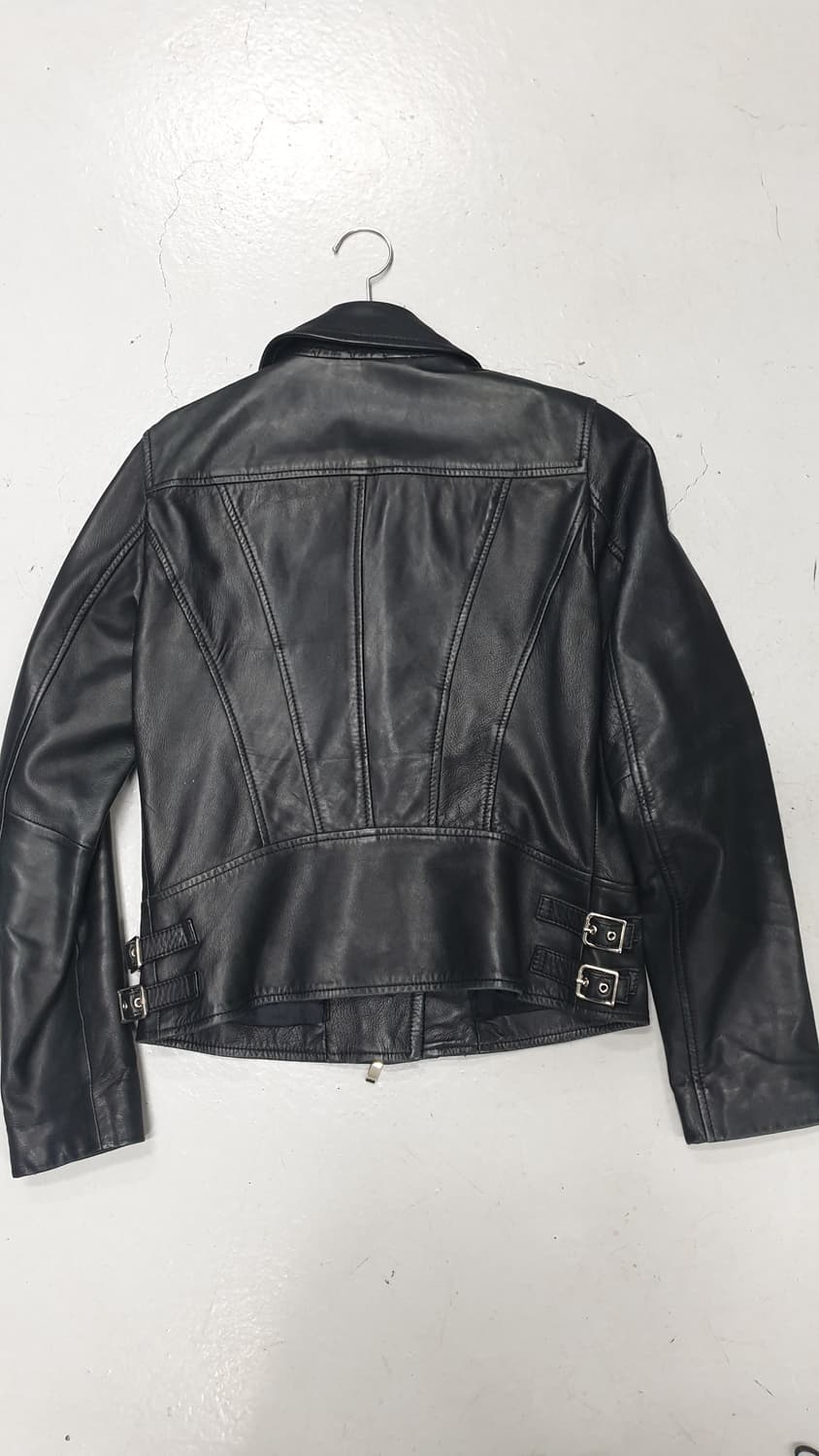 마시모두띠 블랙 가죽 라이더 자켓 상품이미지2