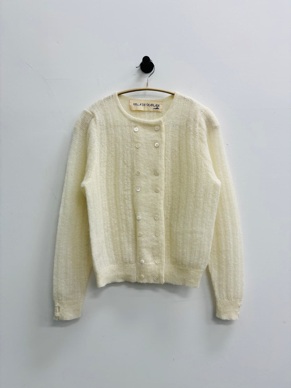 Viaplain(비아플레인) 링커 더블 버튼 모헤어 가디건 상품이미지2