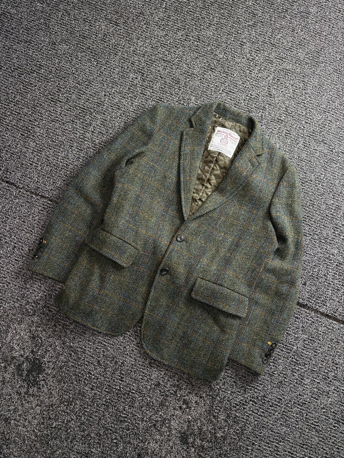 헤지스 헤리스 트위드 미니멀 울 체크 블레이져 2889 상품이미지1