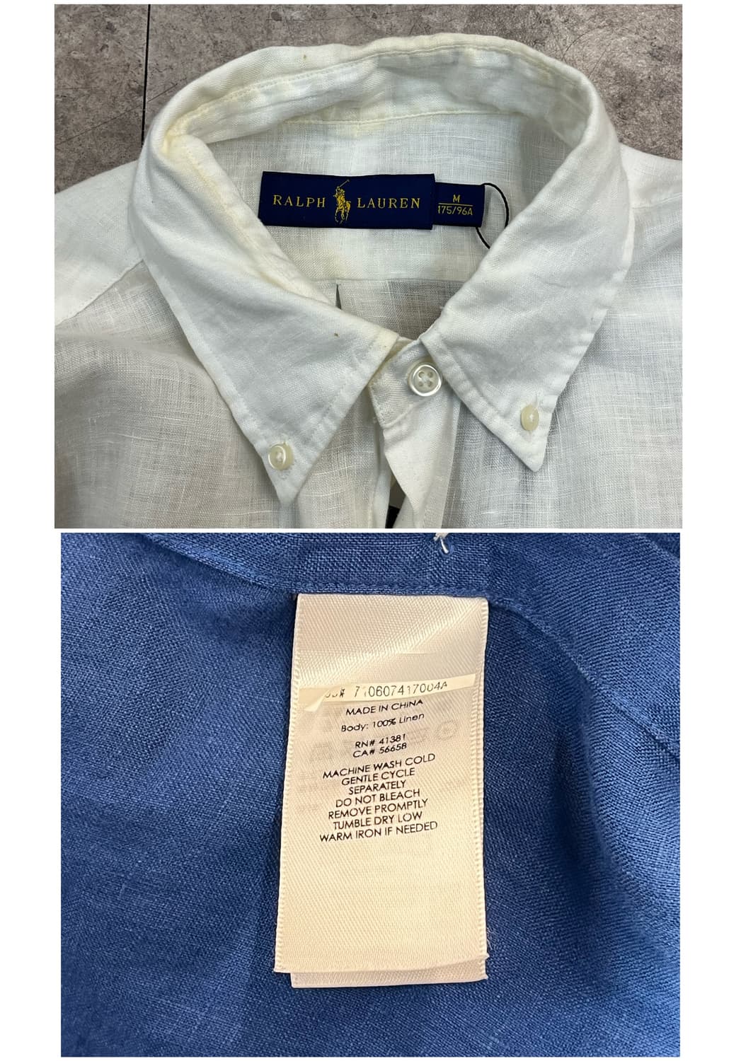 폴로 랄프로렌 린넨 그라데이션 셔츠 블루 M #csz3740 상품이미지3