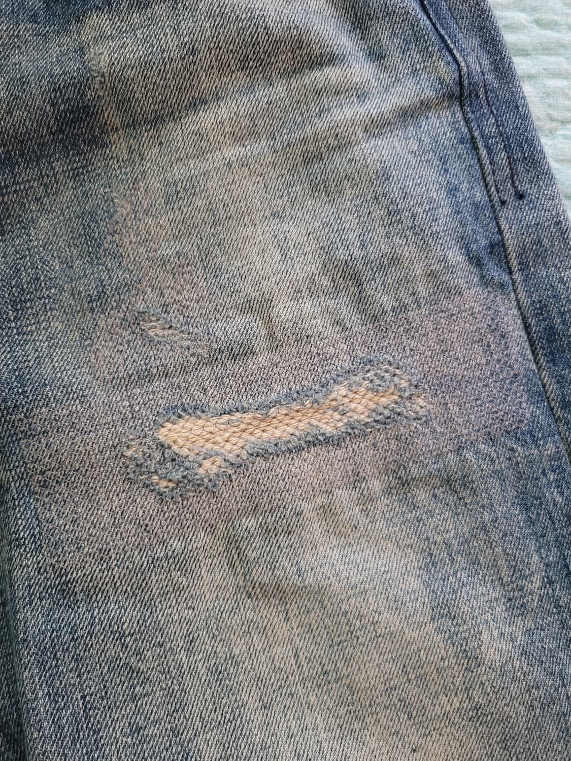 바나나리퍼블릭 Banana republic 슬림핏 연청 셀비지데님 30 상품이미지4