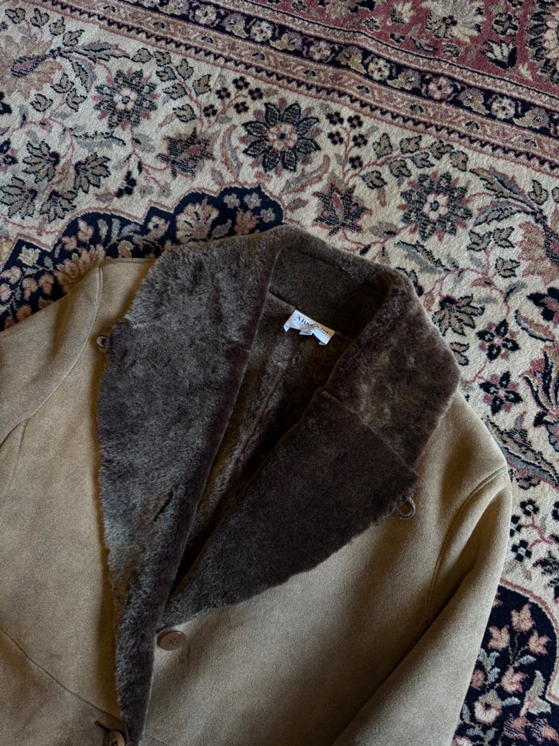 아르마니 꼴레지오니 스웨이드 시어링 레더 코트 55~66 상품이미지4