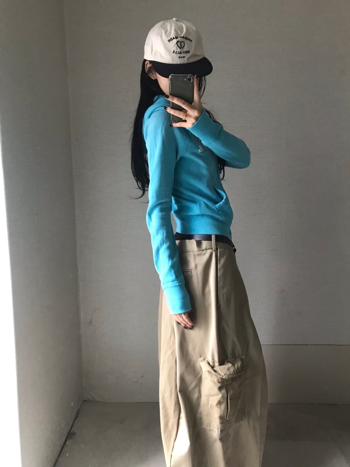 아베크롬비 연하늘 딱붙핏 후드집업 상품이미지4
