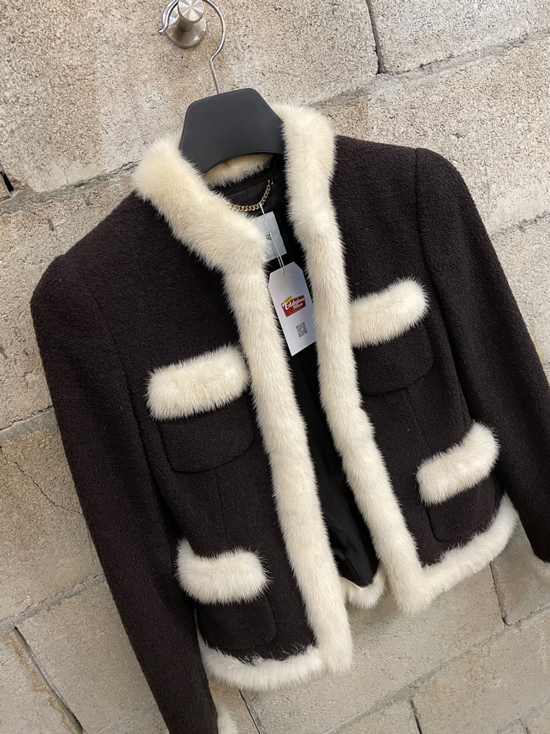 모스키노 트위드 퍼 자켓 상품이미지2