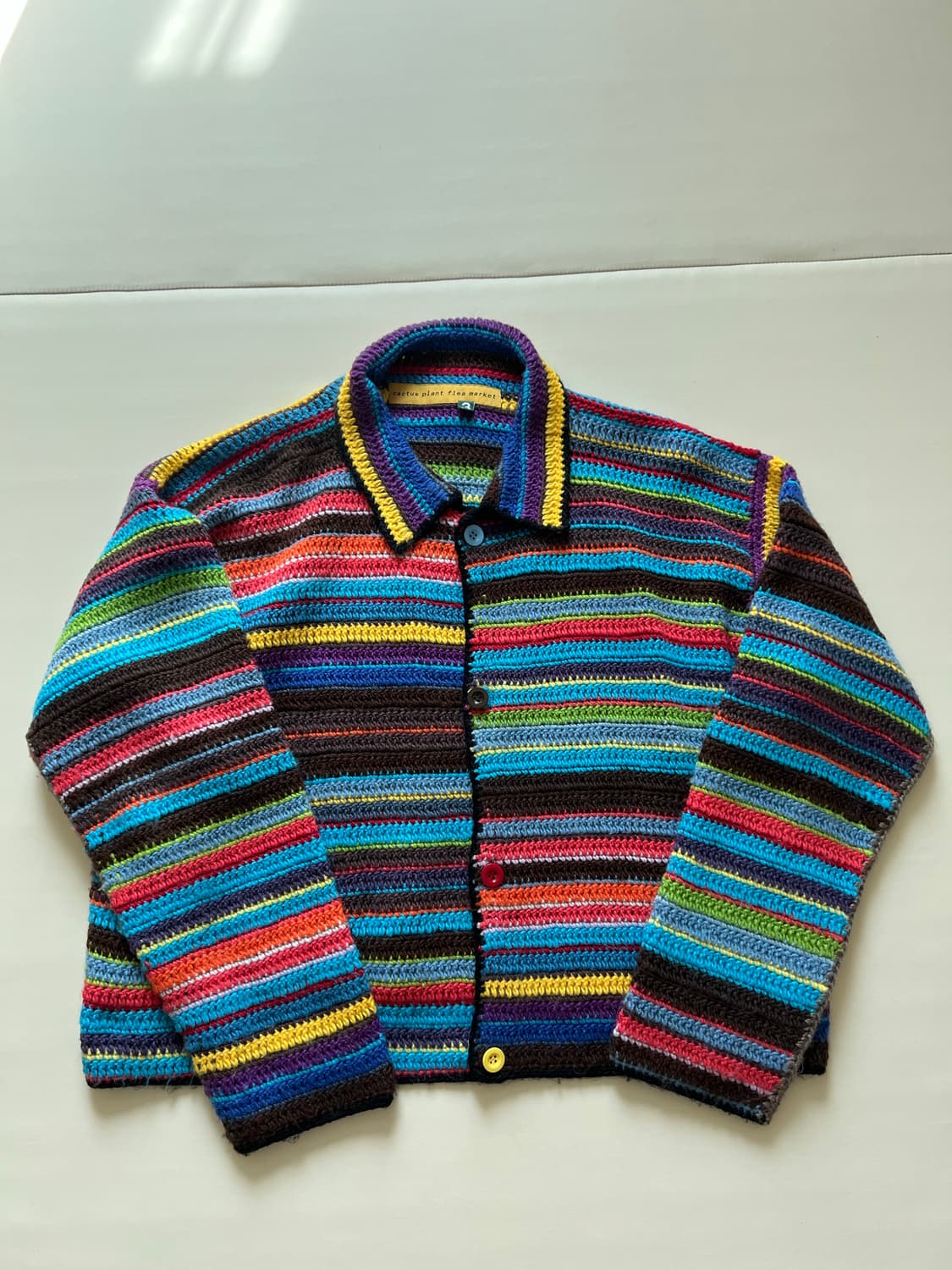 [L] cpfm 크로셰 니트 가디건 블루 상품이미지1