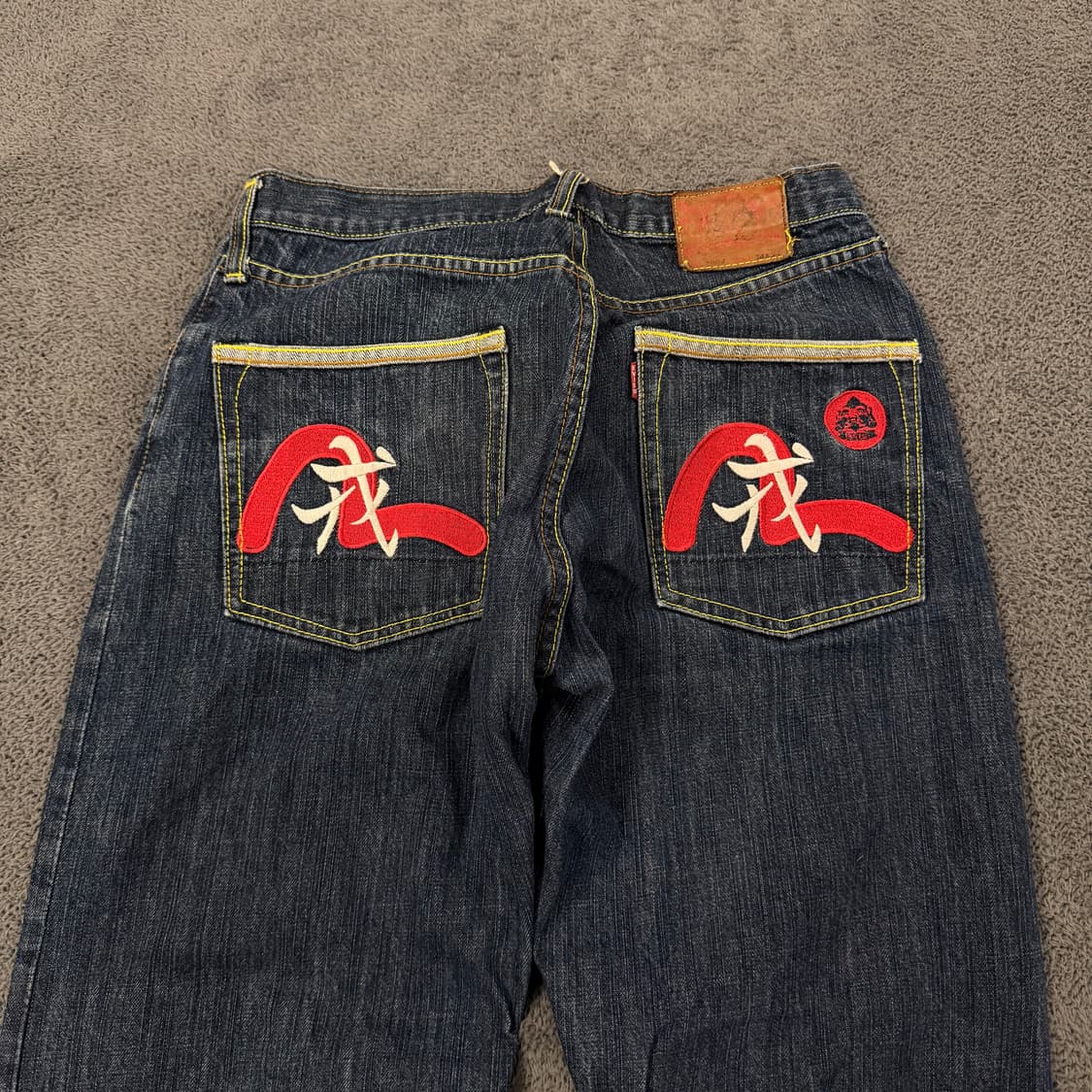 [정품/34] 에비수 제팬 Lot2004 빅로고 자수 엠브로이드 데님팬츠 상품이미지1