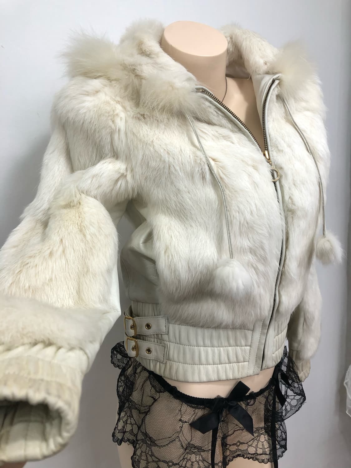 GGPX rabbit fur hooded zip up jacket  상품이미지5