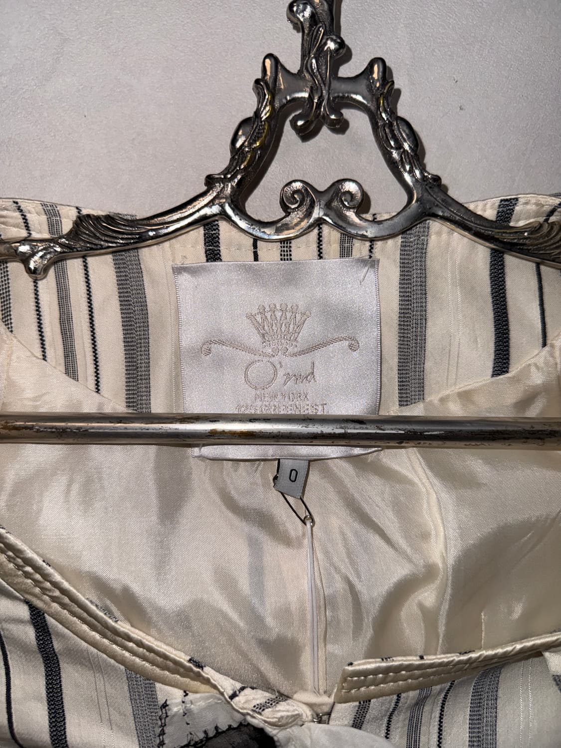 O’2ND ivory stripe ribbon corset jacket 상품이미지6