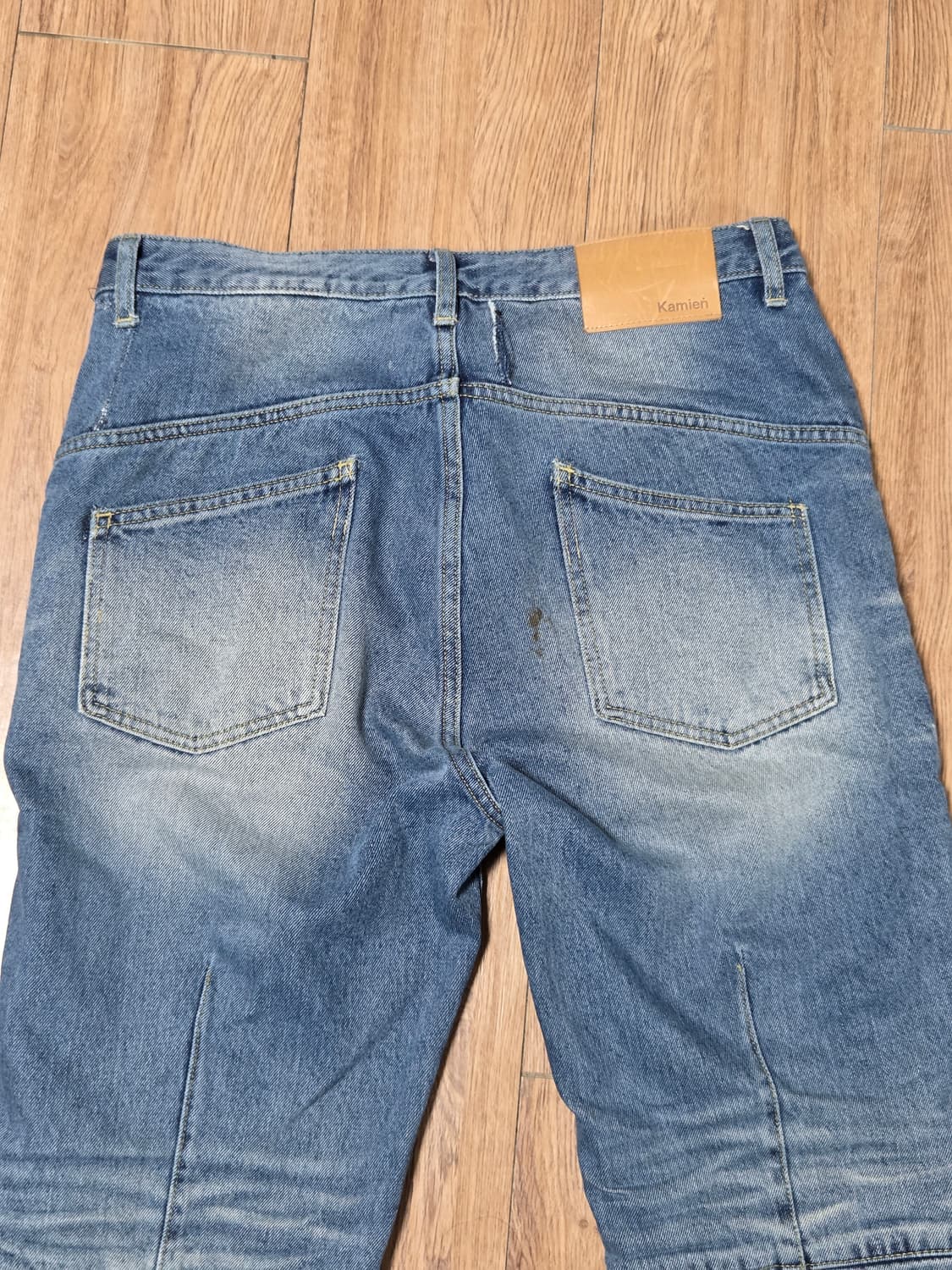 [2] 카미엔 kmien 크로스 다트 플레어 데님진청바지 상품이미지6