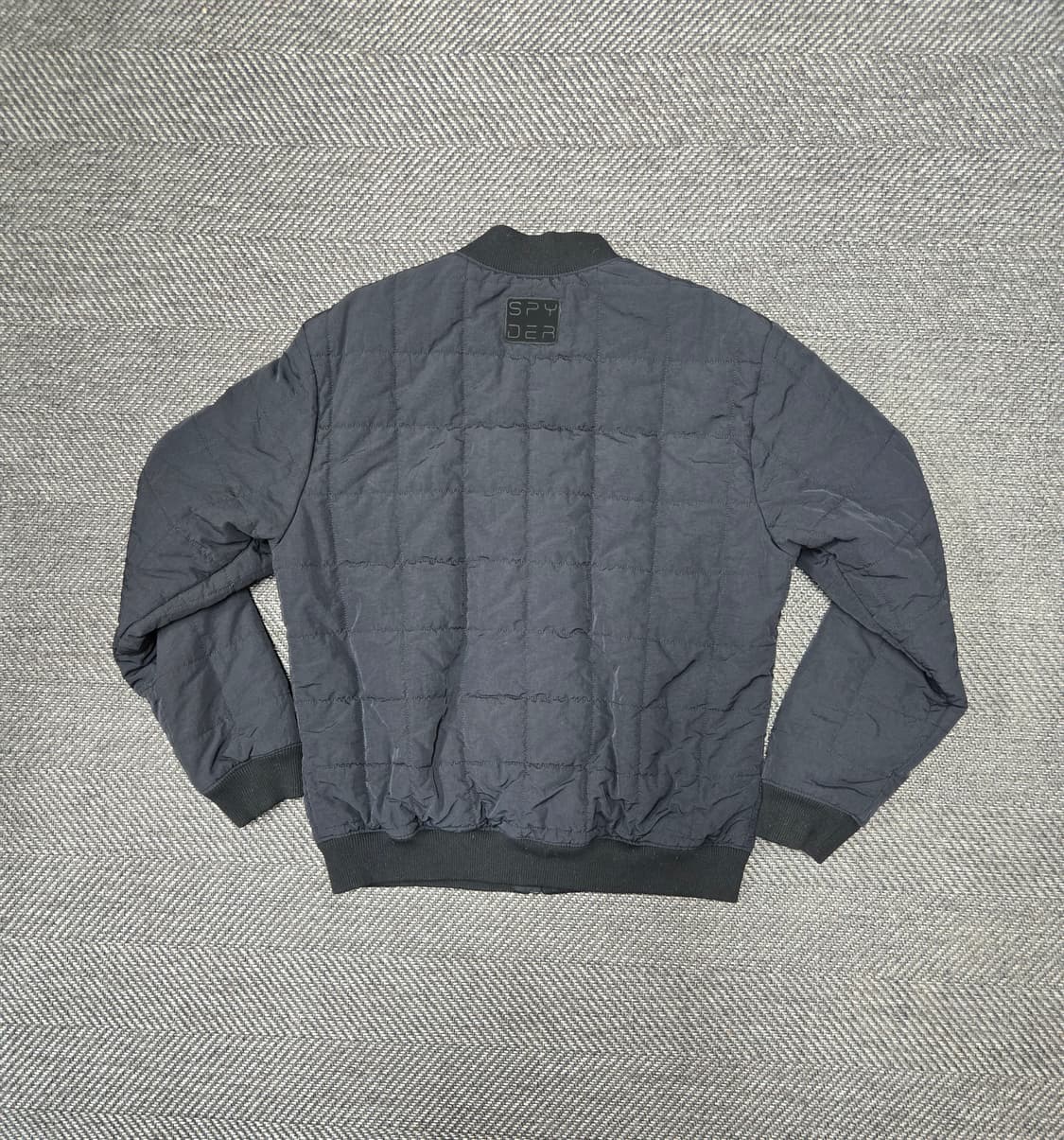 스파이더 봄버 자켓 블랙 라이프 스타일 스퀘어 퀼팅 자켓 상품이미지2
