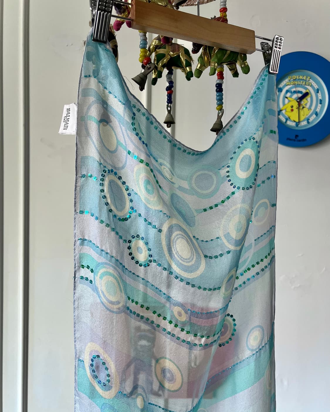 1990s BALMAIN Paris Silk Long Scarf 상품이미지5