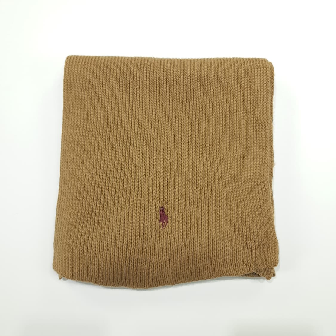 MX266 폴로 랄프로렌 브라운 리브드 니트 울 목도리 머플러 상품이미지6