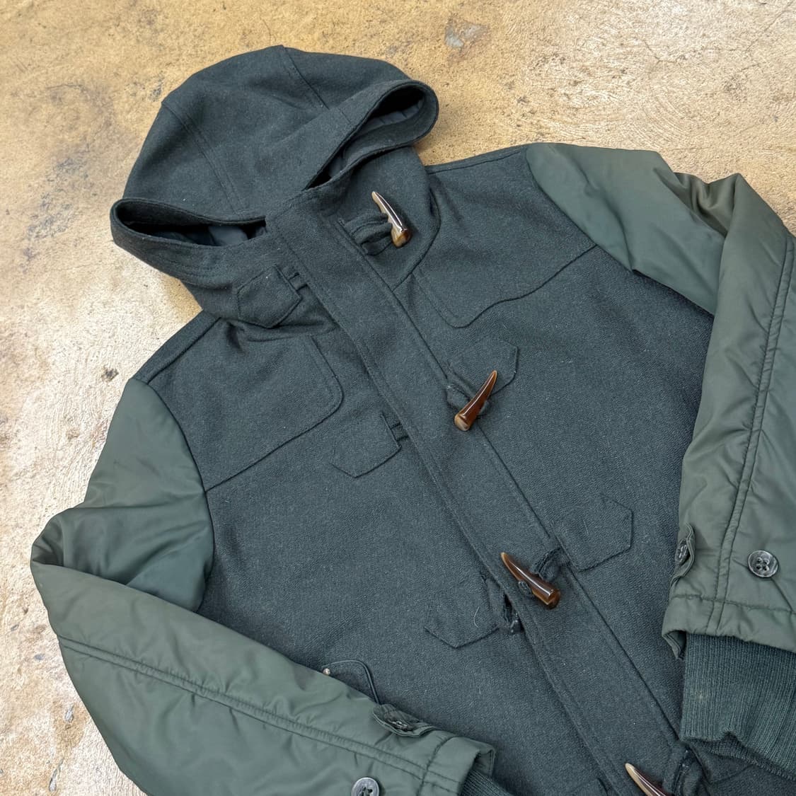 디젤 카키 더플 떡볶이 숏 코트  상품이미지1