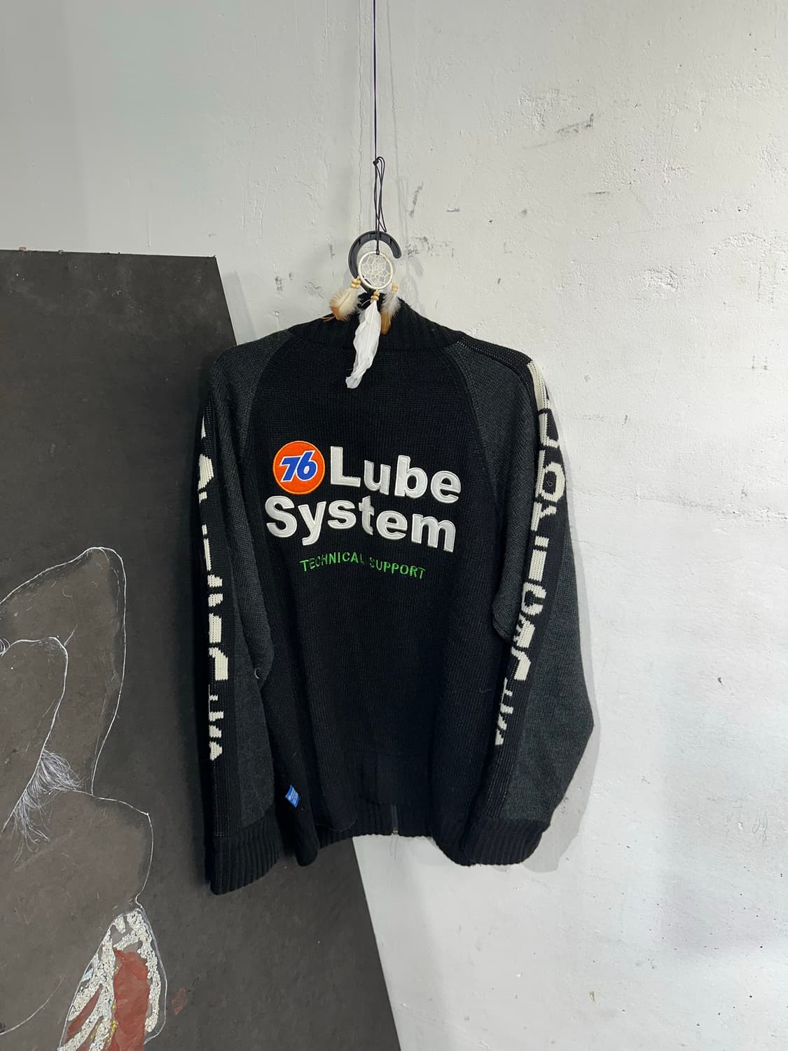 Jpn 일본 빈티지 니트 자켓 자수 집업 져지 상품이미지8