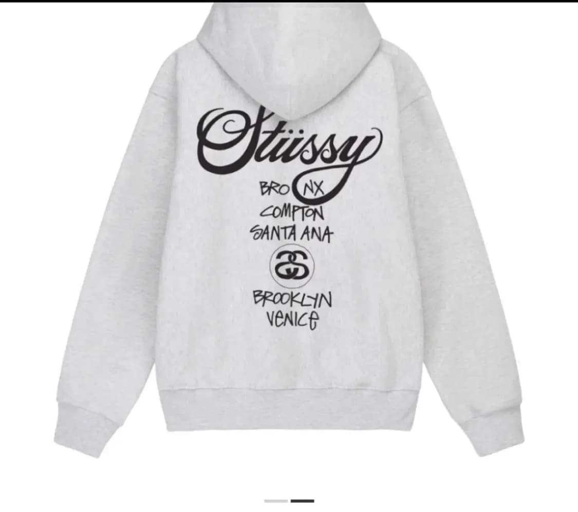 L) 스투시 월드투어 후드집업 애쉬헤더 -2022 상품이미지2