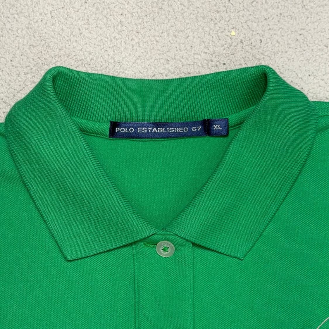 폴로 랄프로렌 빅포니 스키니핏 PK 카라 티셔츠 그린 XL 상품이미지5