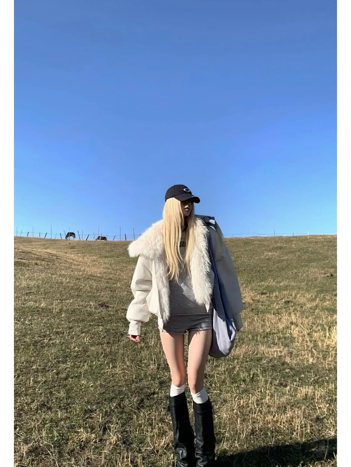 Rase le sol 인조 퍼 트림 후드 재킷 상품이미지4