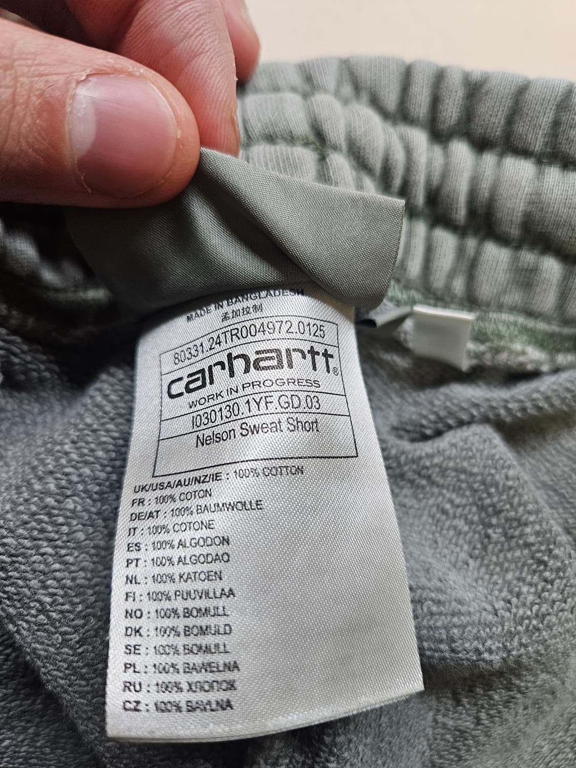 XL 새상품) 칼하트 WIP 넬슨 스웻 쇼츠 웍스아웃 정품 상품이미지3