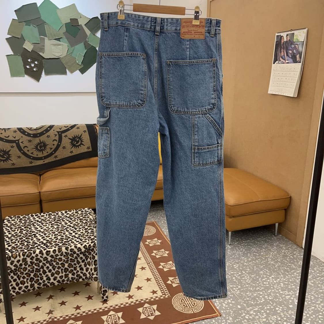 아웃스탠딩 캐주얼 아메카지 카펜터 와이드 데님팬츠 S C09634 상품이미지4