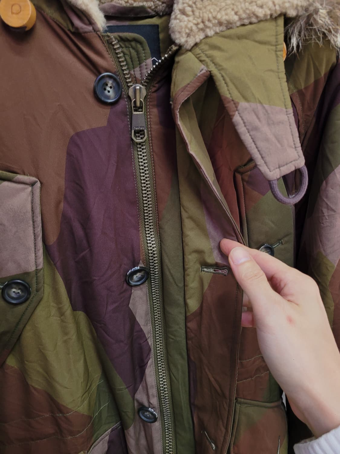 Penfield 펜필드 카모 패턴 후드 퍼 패딩 점퍼 상품이미지3