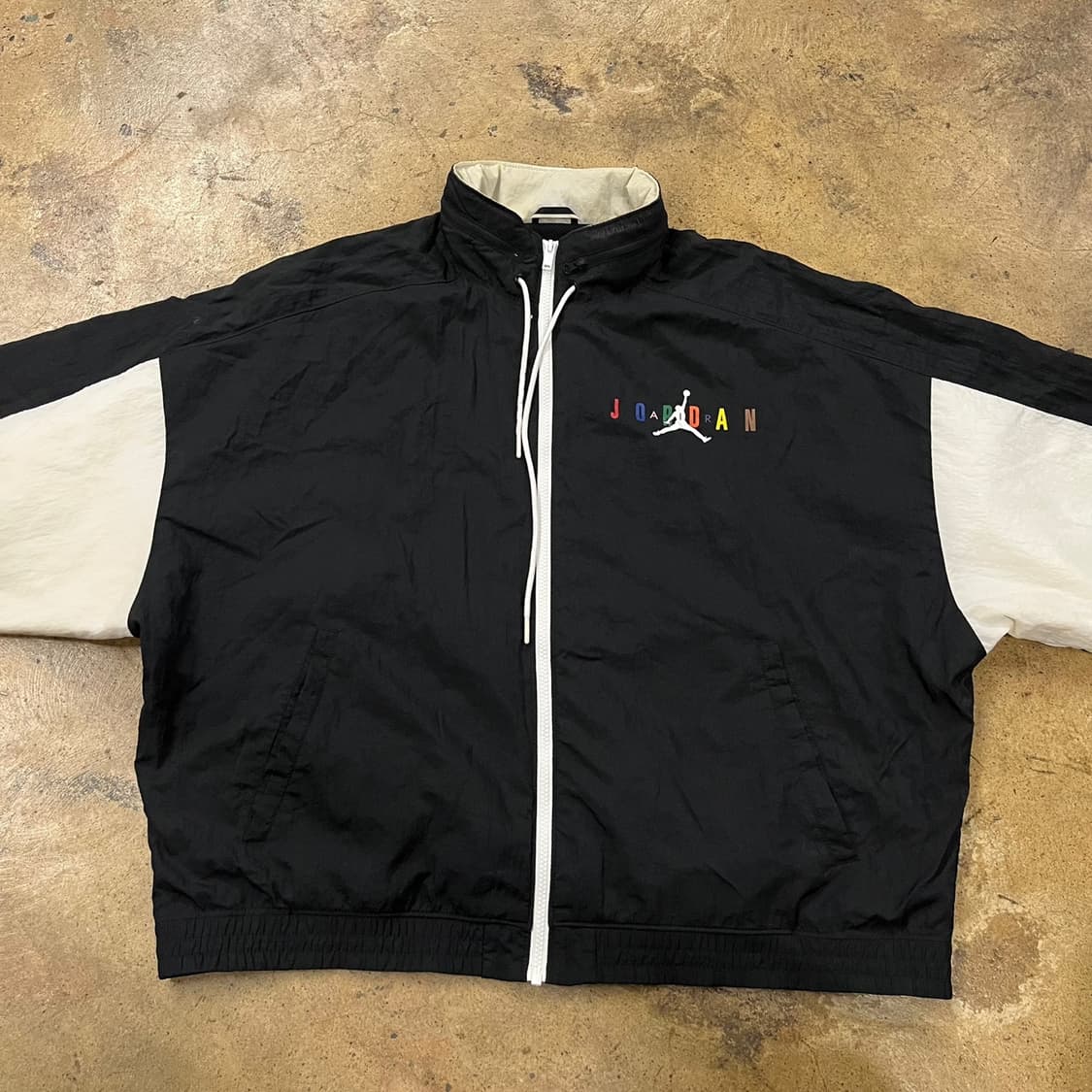 [정품/3XL] 조던 바람막이 점퍼 블랙 화이트(카라변색) b17 상품이미지2