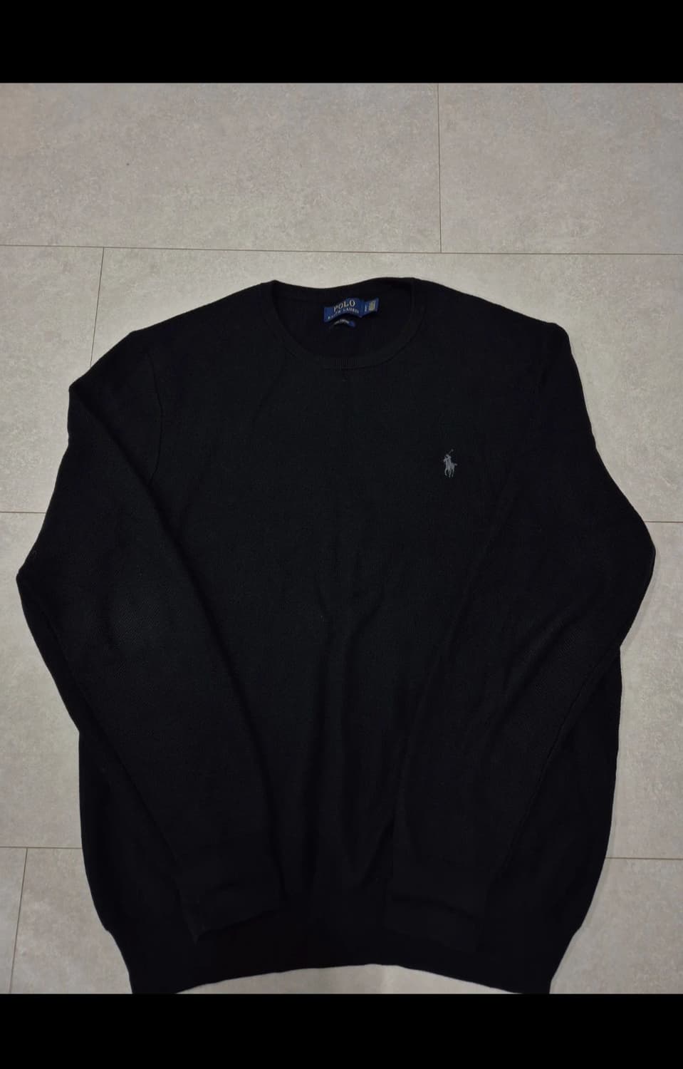 폴로 남성 블랙 피마 코튼 니트 L 상품이미지1