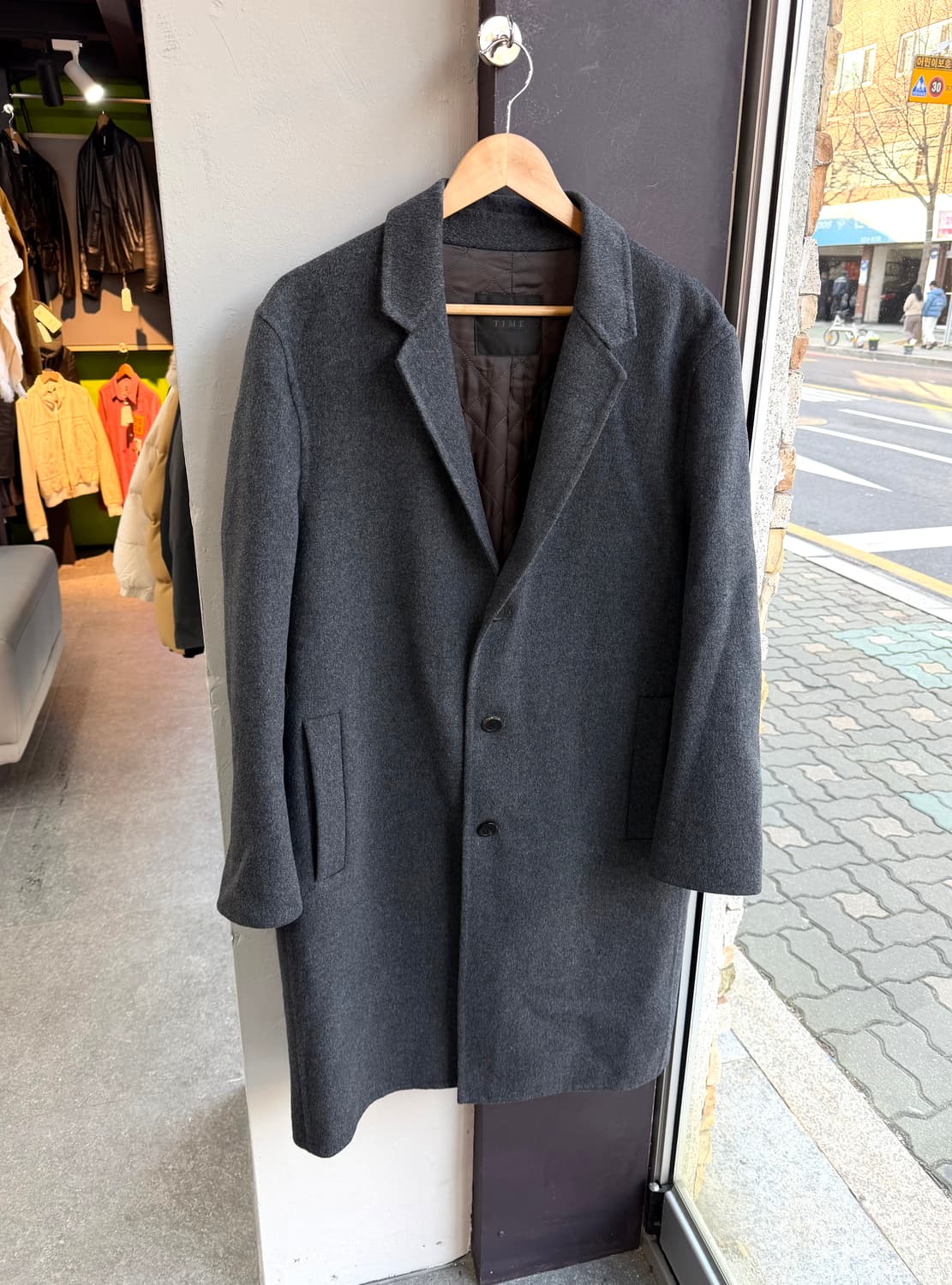 .100~105/ 타임옴므 캐시미어 블렌딩 패딩 코트 상품이미지2