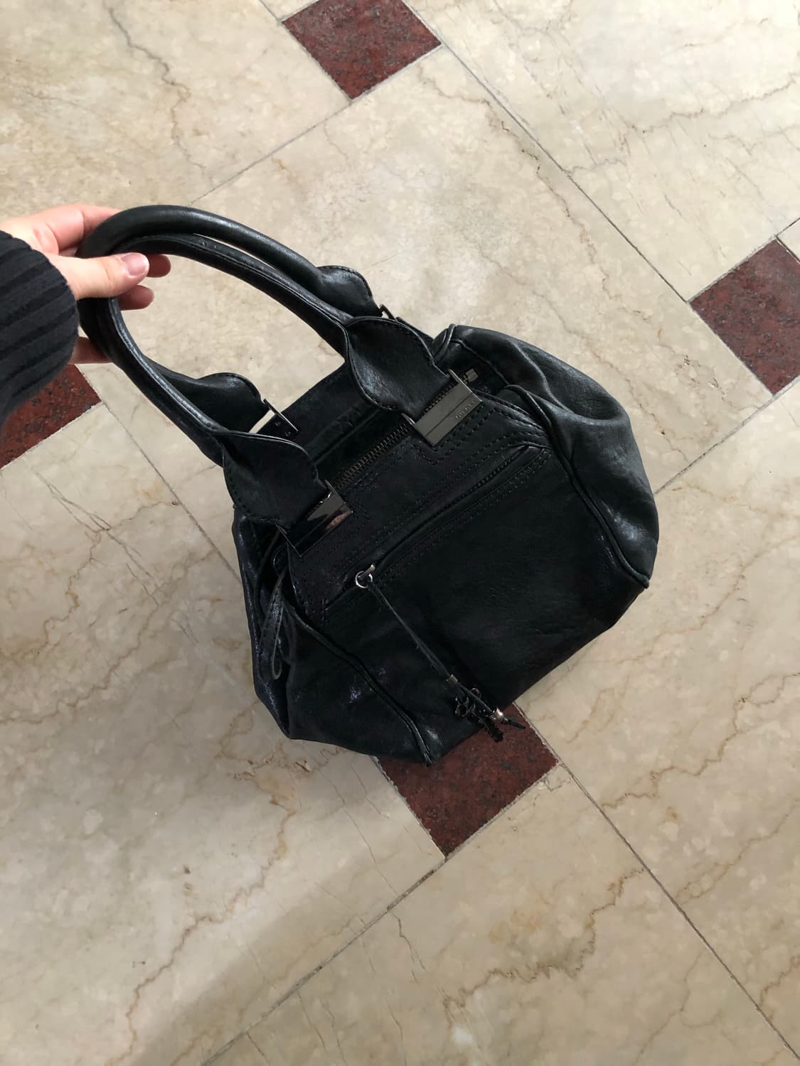 [직수입] 빈티지 diesel 레더 토트 백 블랙 상품이미지7