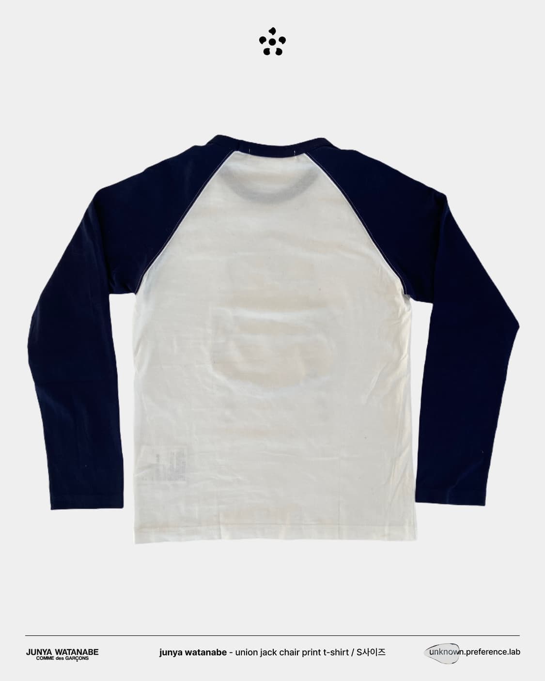 Junya Watanabe 꼼데가르송 유니언잭 체어 래글런 티셔츠 상품이미지2