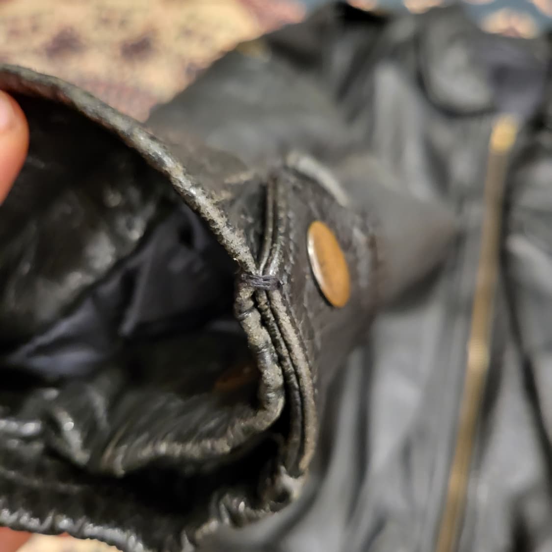 90s Japan 레더 자켓 (M) 상품이미지5