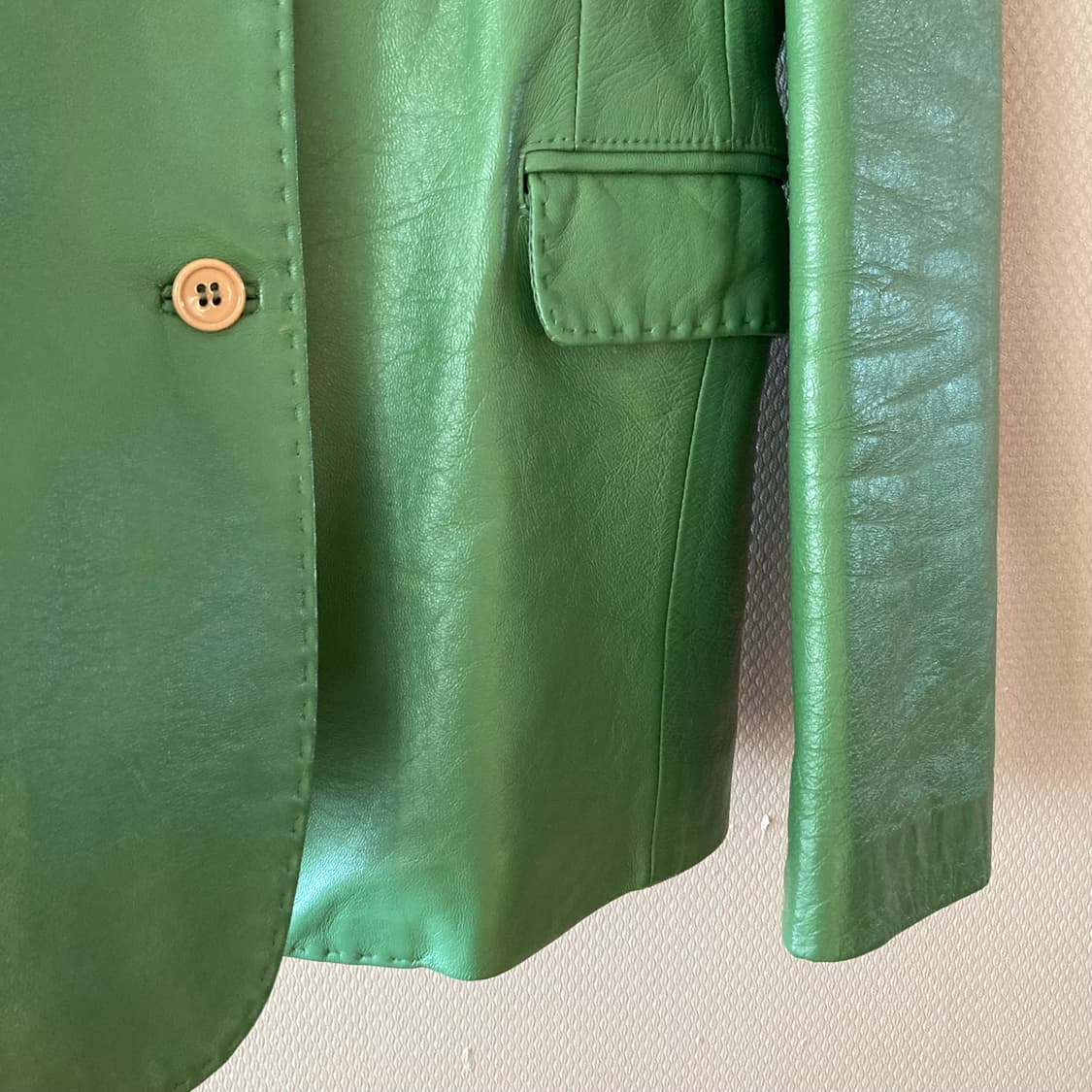 Diffe 양가죽 블레이저 초록색 66 77 상품이미지3