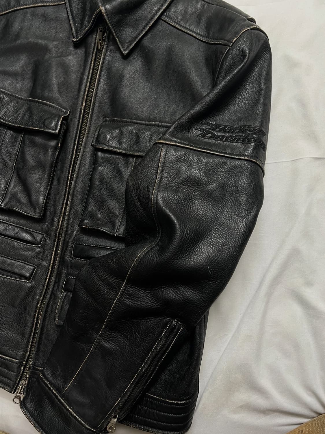 할리데이비슨 멀티포켓 라이더자켓 가죽자켓 상품이미지9