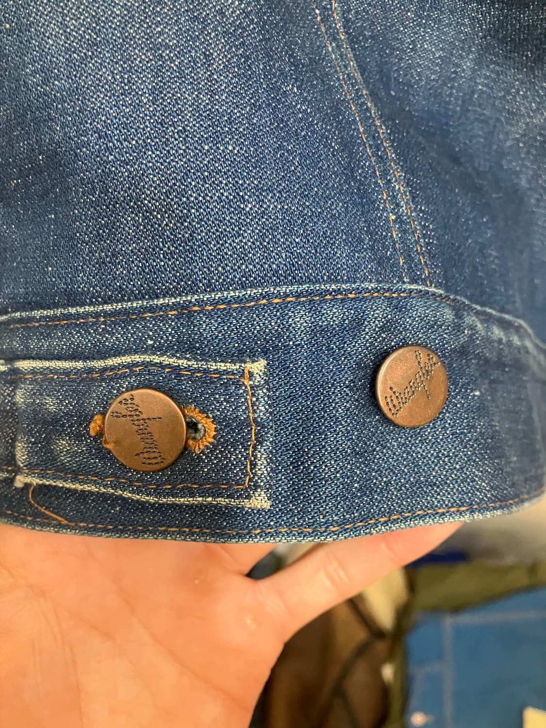 80s wrangler jr720nv 랭글러 블랭킷 데님 자켓 상품이미지6