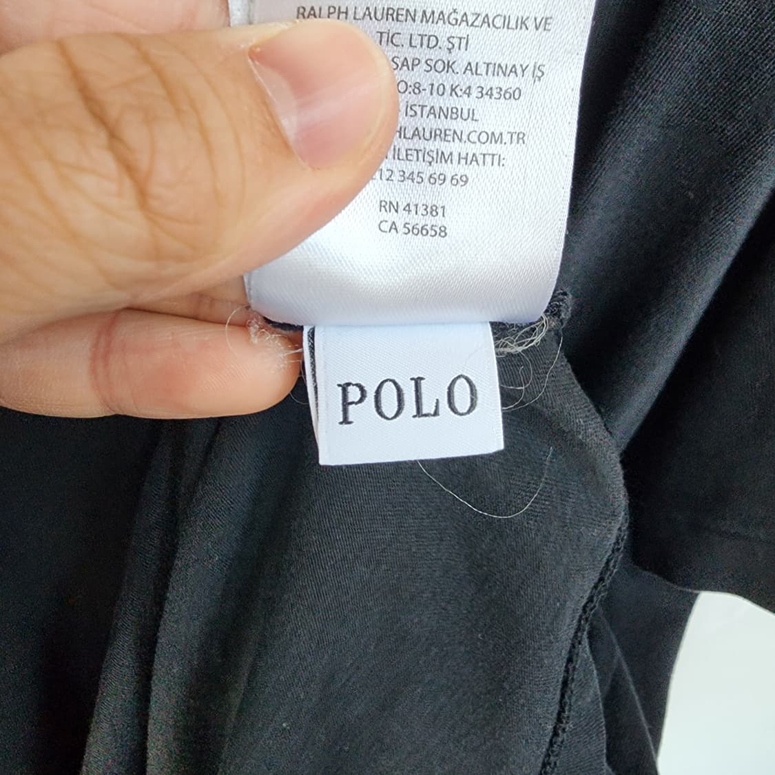 폴로 랄프로렌 블랙 브이넥 반팔 티셔츠 상품이미지6