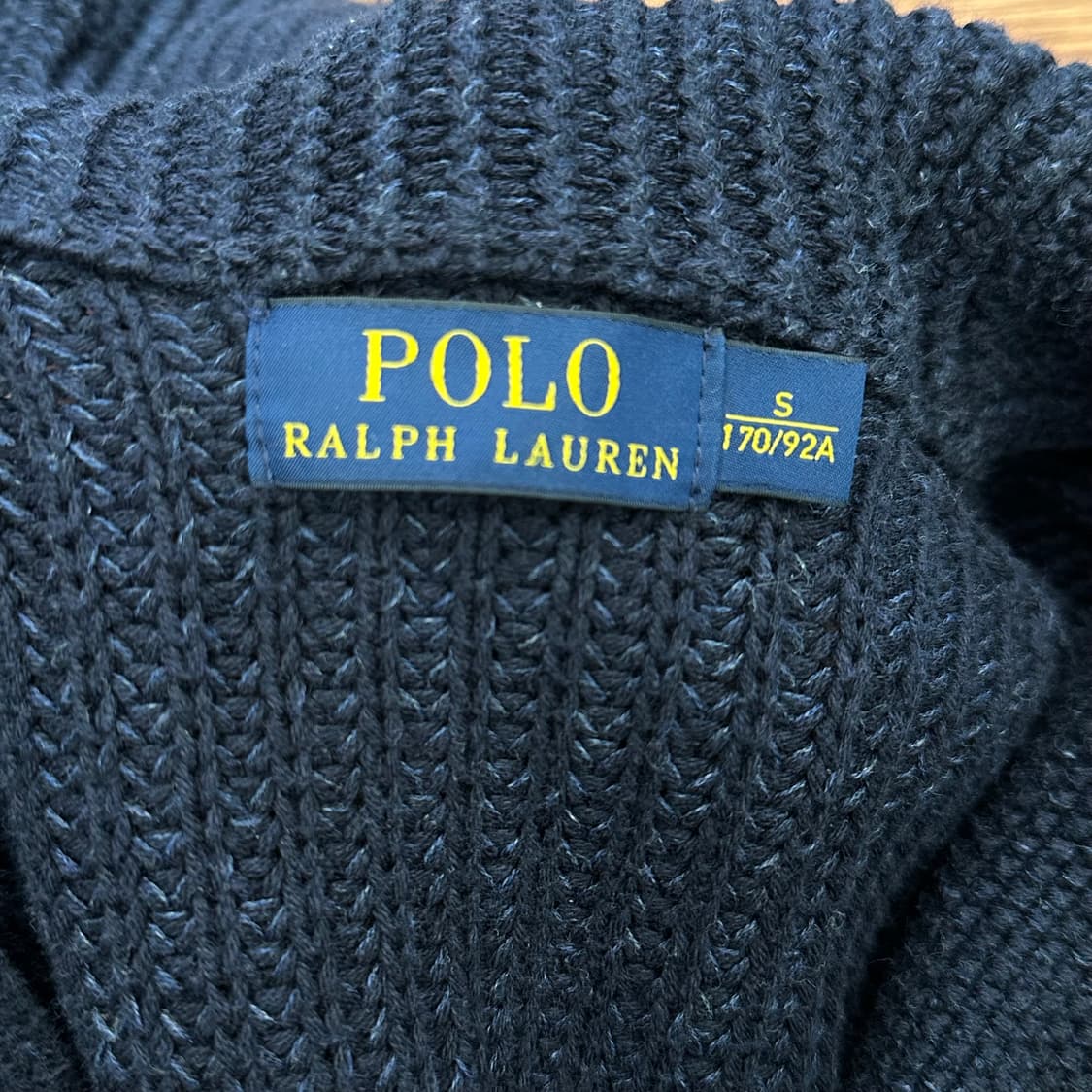 S 폴로랄프로렌 헤비코튼 네이비 숄카라 가디건 상품이미지4