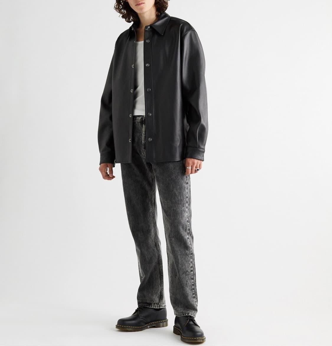 아크네 스튜디오 라크 나파 램스킨 오버셔츠 레더자켓 48 상품이미지2