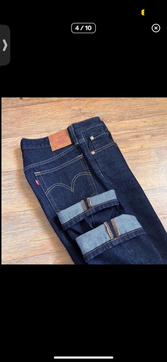 리바이스 501 청바지 진청 데님 28 오리지널 레드 탭 프리미엄 상품이미지4