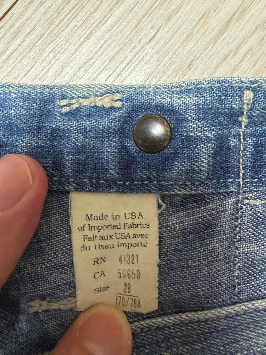 RRL 페인트 리페어 데님 팬츠 29사이즈 USA MADE  상품이미지5