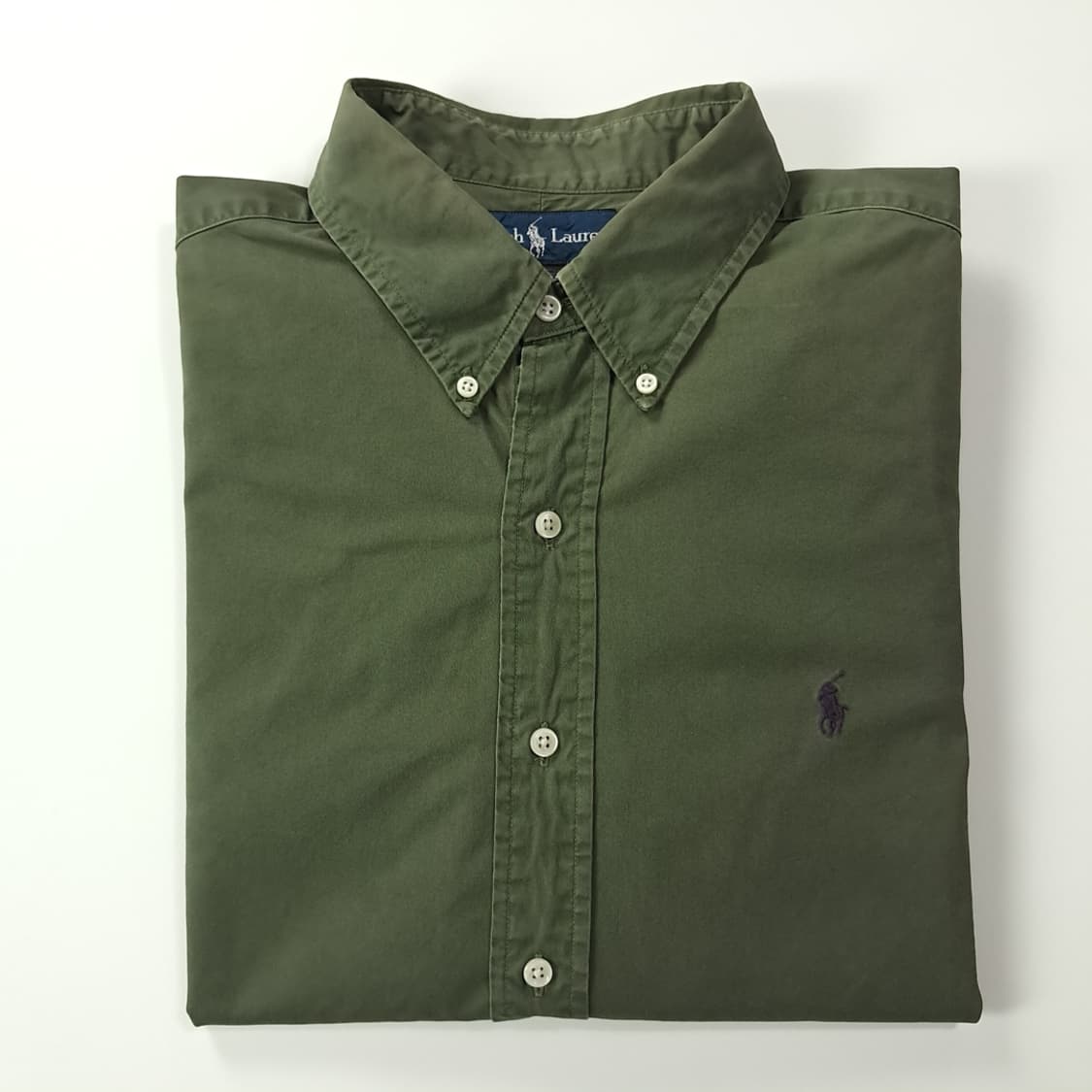 CK505 XL 폴로 00s 퍼플포니 페이디드 올리브그린 셔츠 남방 상품이미지8